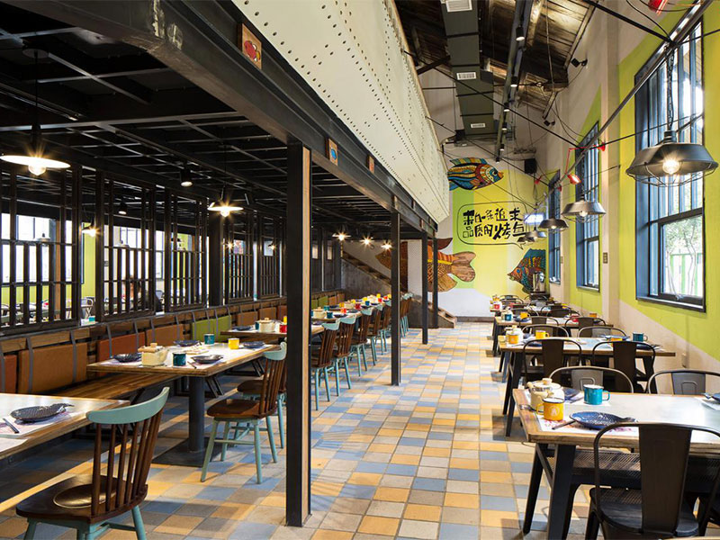 杭州游戲人生烤魚店裝修設(shè)計(jì)案例