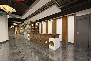 1200方現代新中式餐飲店裝修設計全景案例