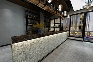 800方新中式餐廳裝修設計全景案例