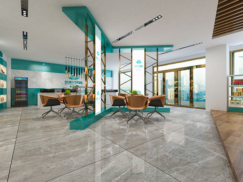 簡(jiǎn)約現(xiàn)代大型美容院裝修設(shè)計(jì)效果